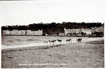 /data/Original Prints/Topography Views, City Views, Landscapes/MALABAR HILL FROM CHOWPATTY SANDS BOMBAY.jpg